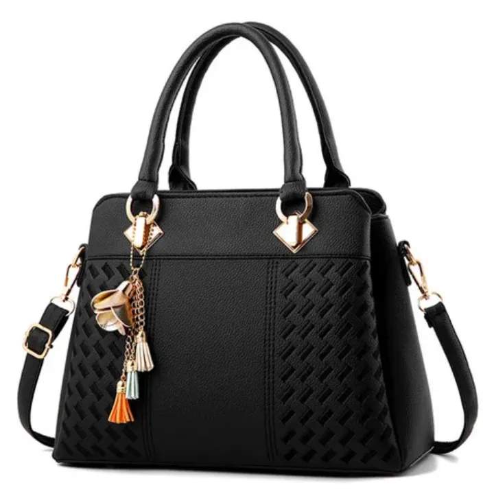 Sac à Main Style Créateur avec Pompons - Élégance et Simplicité à Petit Prix