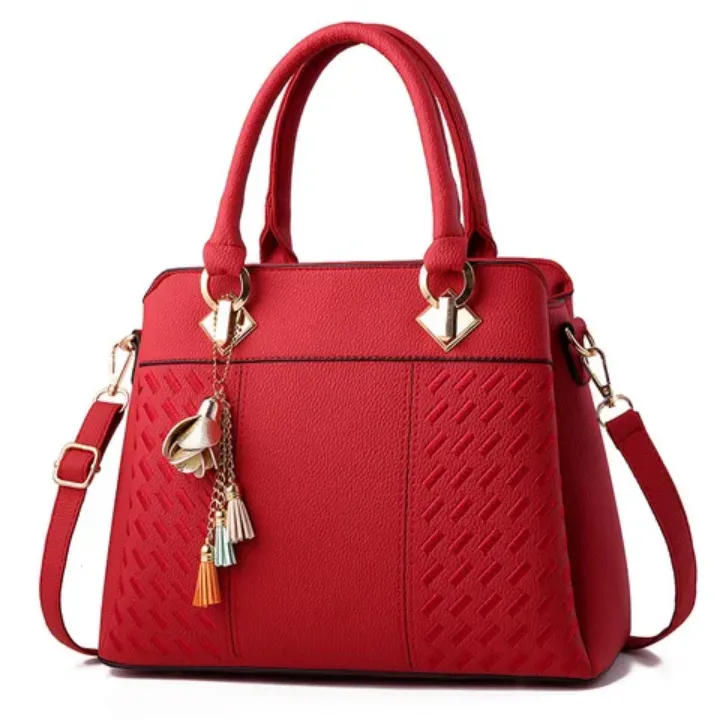 Sac à Main Style Créateur avec Pompons - Élégance et Simplicité à Petit Prix