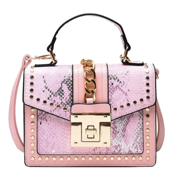Sac à Main à Strass et Chaîne Dorée - Brillance et Élégance Assurées