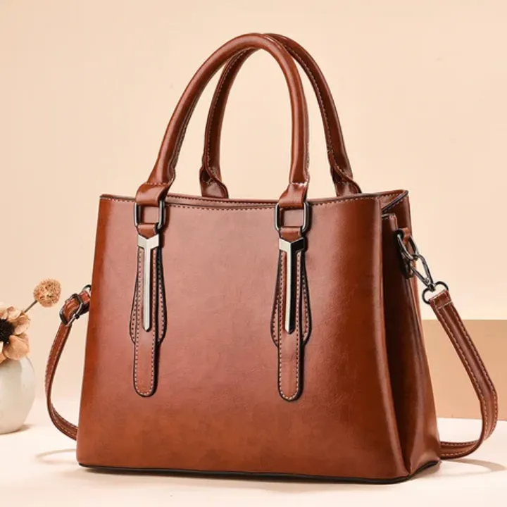 Sac à Main en Tissu et Simili Cuir - Style Naturel et Élégant