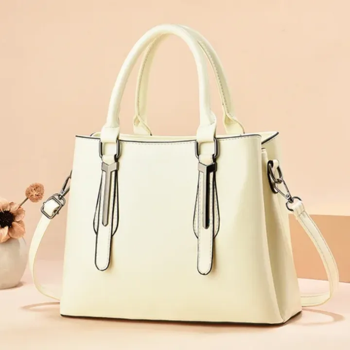 Sac à Main en Tissu et Simili Cuir - Style Naturel et Élégant