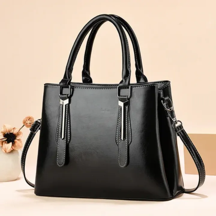 Sac à Main en Tissu et Simili Cuir - Style Naturel et Élégant