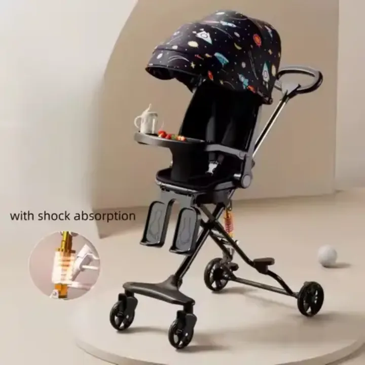 Poussette Bébé Double Siège Confort 2 en 1 - Pliable, Réglable, Léger et Sécurisé - Convient de 1 à 6 ans