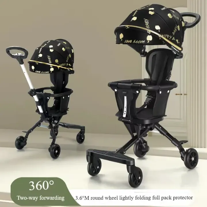 Poussette Bébé Double Siège Confort 2 en 1 - Pliable, Réglable, Léger et Sécurisé - Convient de 1 à 6 ans