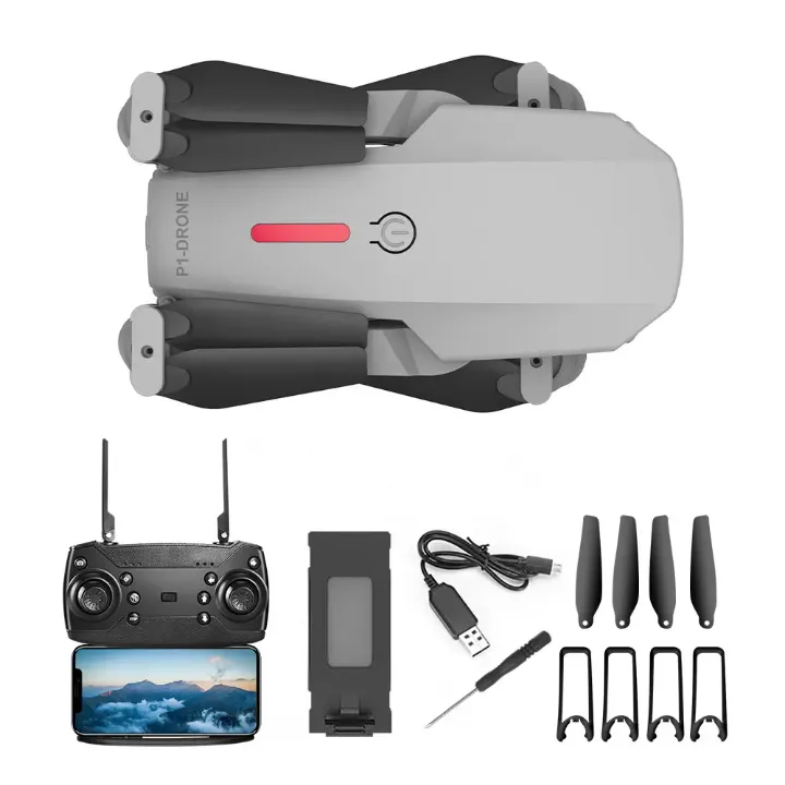Drone E88 Pro Mini 4K HD – Double Caméra FPV, Pliable, avec Télécommande – Idéal Débutants & Enfants