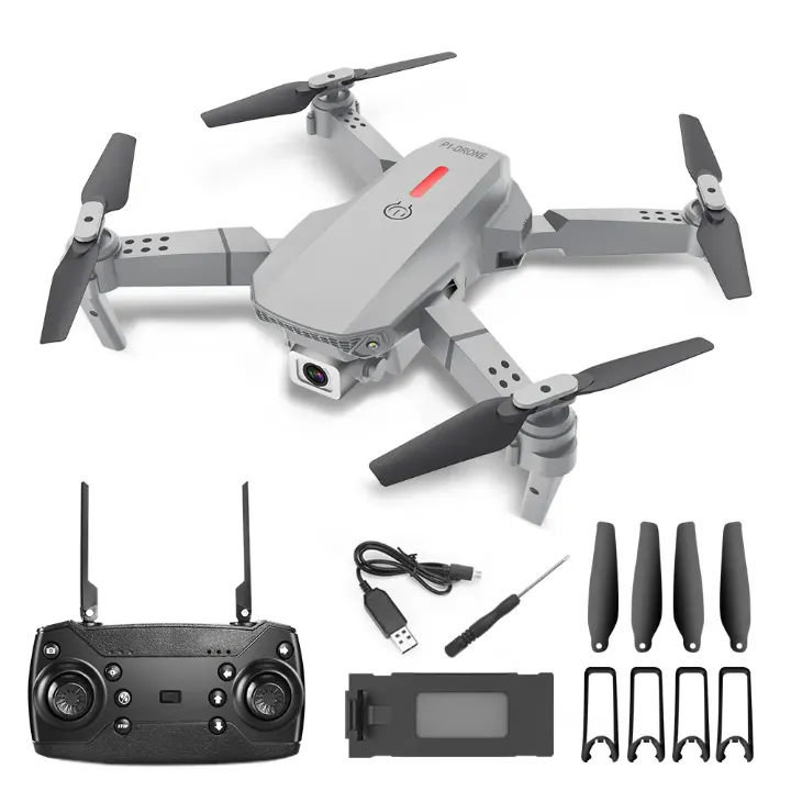 Drone E88 Pro Mini 4K HD – Double Caméra FPV, Pliable, avec Télécommande – Idéal Débutants & Enfants