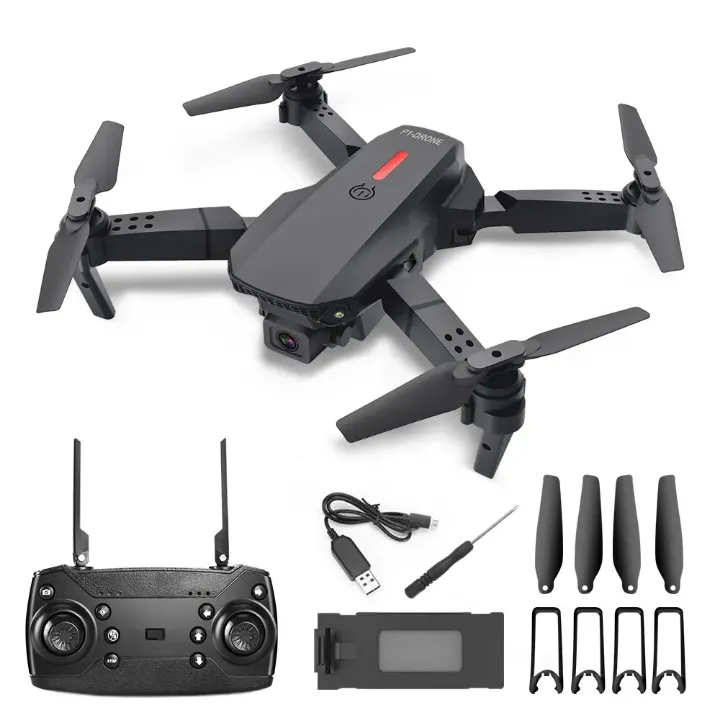 Drone E88 Pro Mini 4K HD – Double Caméra FPV, Pliable, avec Télécommande – Idéal Débutants & Enfants