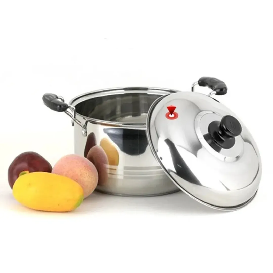 Batterie de Cuisine en Acier Inoxydable - Ensemble de 6 Marmites avec Couvercles pour Cuisson Familiale