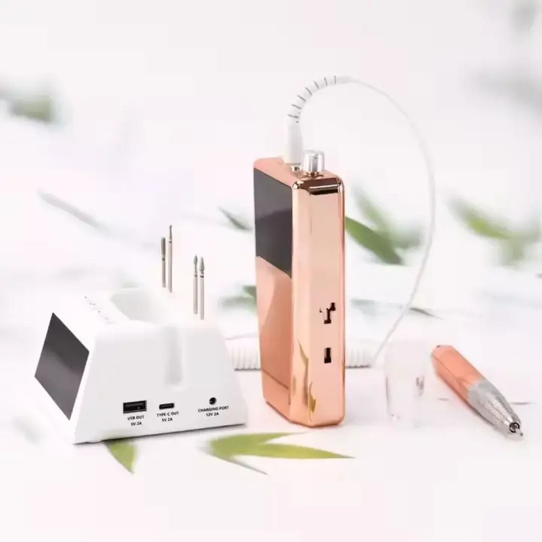 Machine à Ongles Professionnelle Rechargeable - 45000 RPM, 85W, Portable et Multi-usage