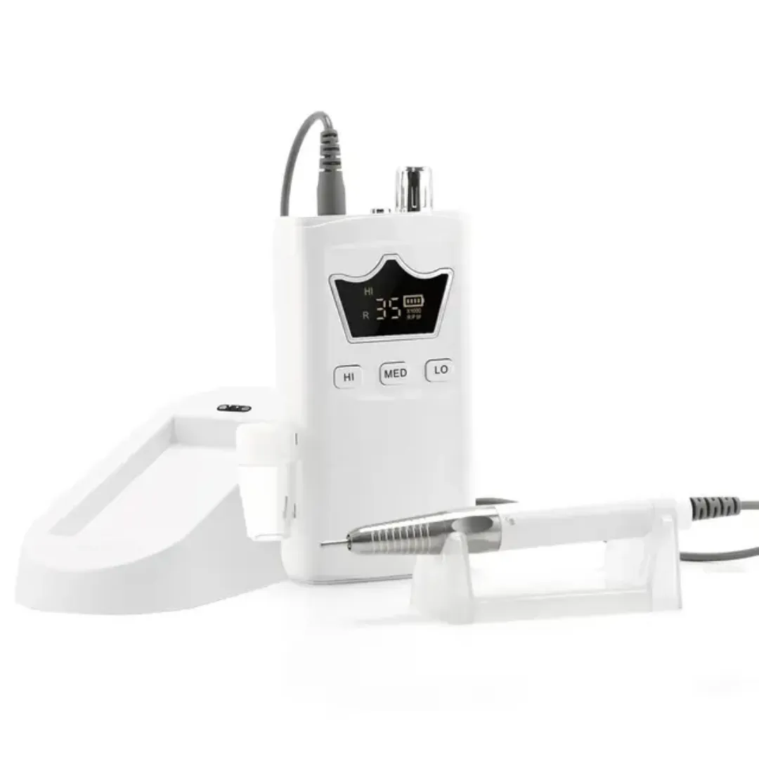 Perceuse à Ongles Hybride 2 en 1 Sans Fil - 35000 RPM, 85W, Batterie Longue Durée