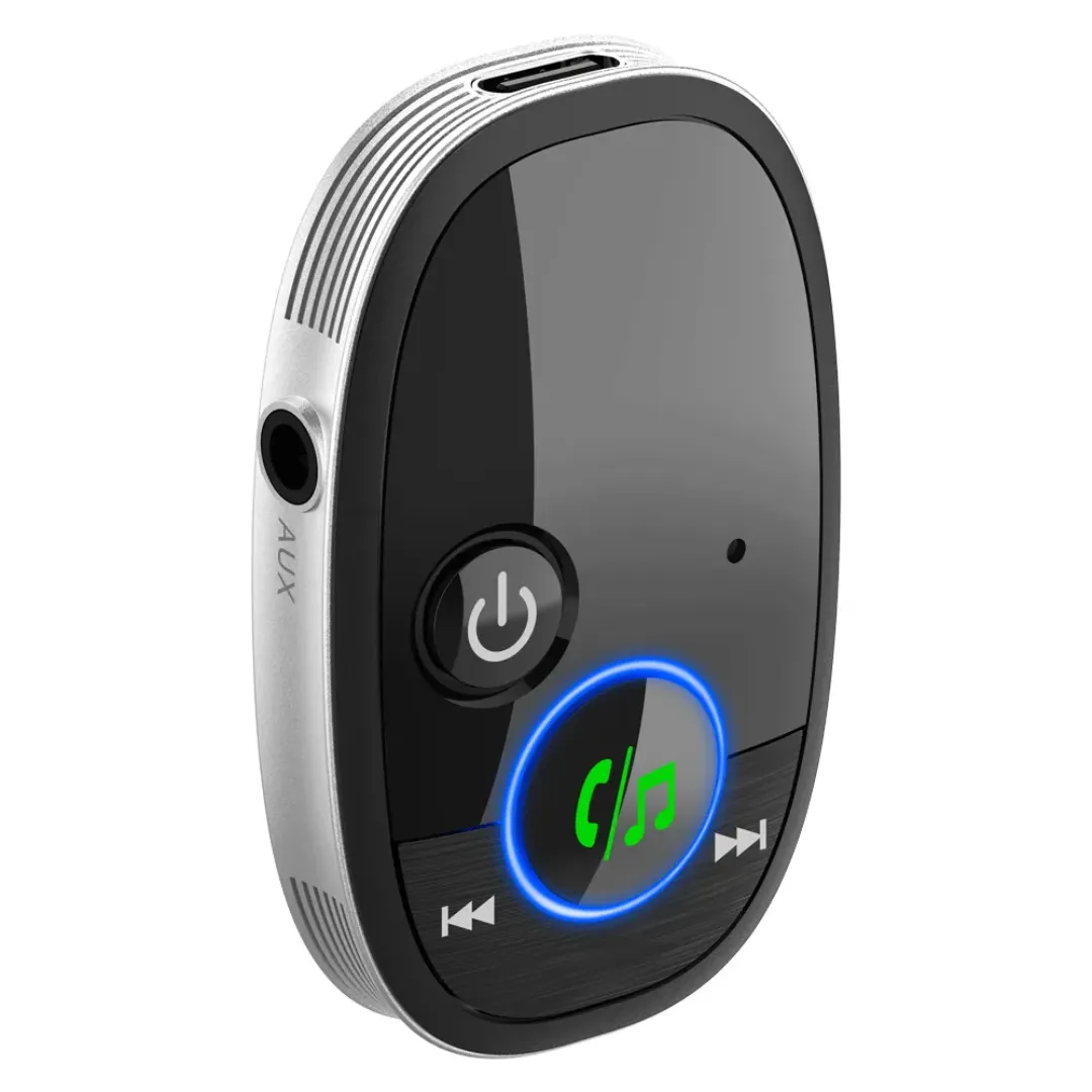 Récepteur Bluetooth 5.0 Portable – Audio Sans Fil pour Voiture, Enceinte, AUX 3.5mm, Appels Mains Libres