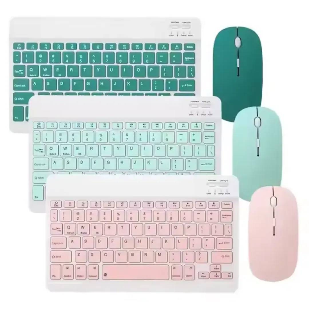 Clavier et Souris Sans Fil Rechargeables - Ultra Mince, Silencieux, Design Compact 78 Touches - Connexion RF - Idéal pour Bureau et Home Office