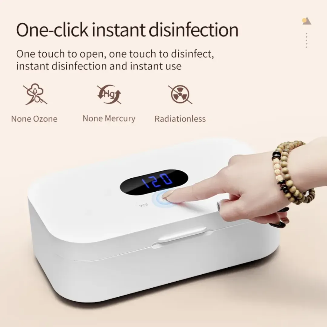 Boîte de Désinfection UV 15W - Pour Outils de Beauté, Téléphones et Masques