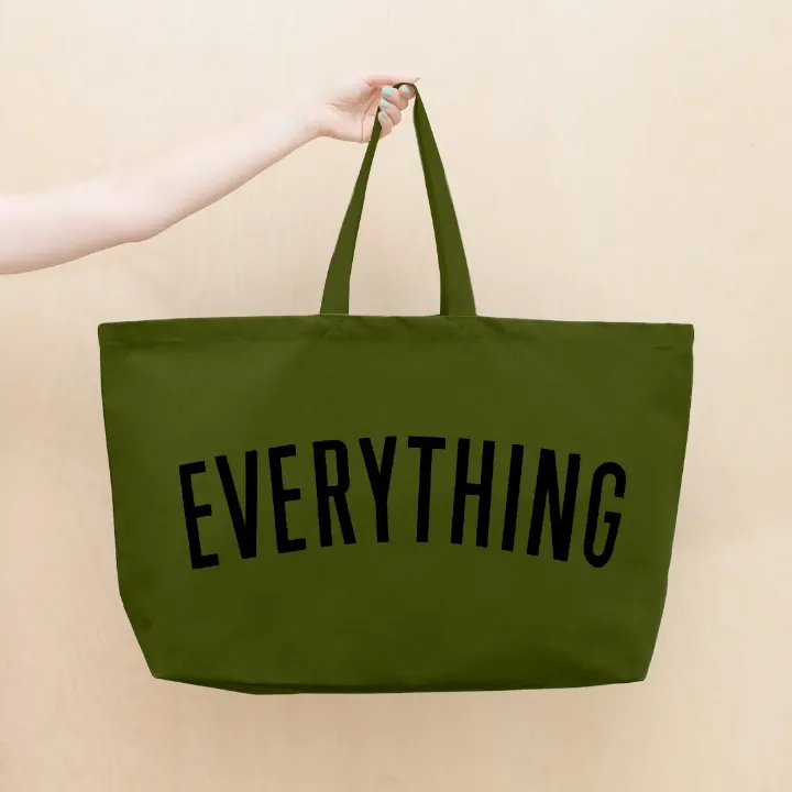 Sac Cabas Fourre-Tout en Tissu - Message "EVERYTHING