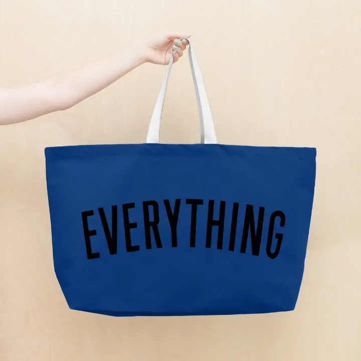 Sac Cabas Fourre-Tout en Tissu - Message "EVERYTHING