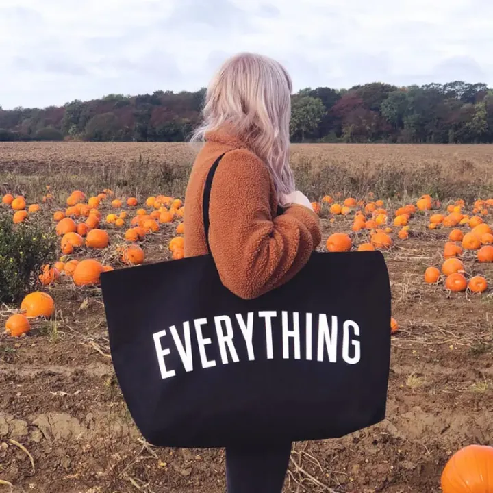 Sac Cabas Fourre-Tout en Tissu - Message "EVERYTHING