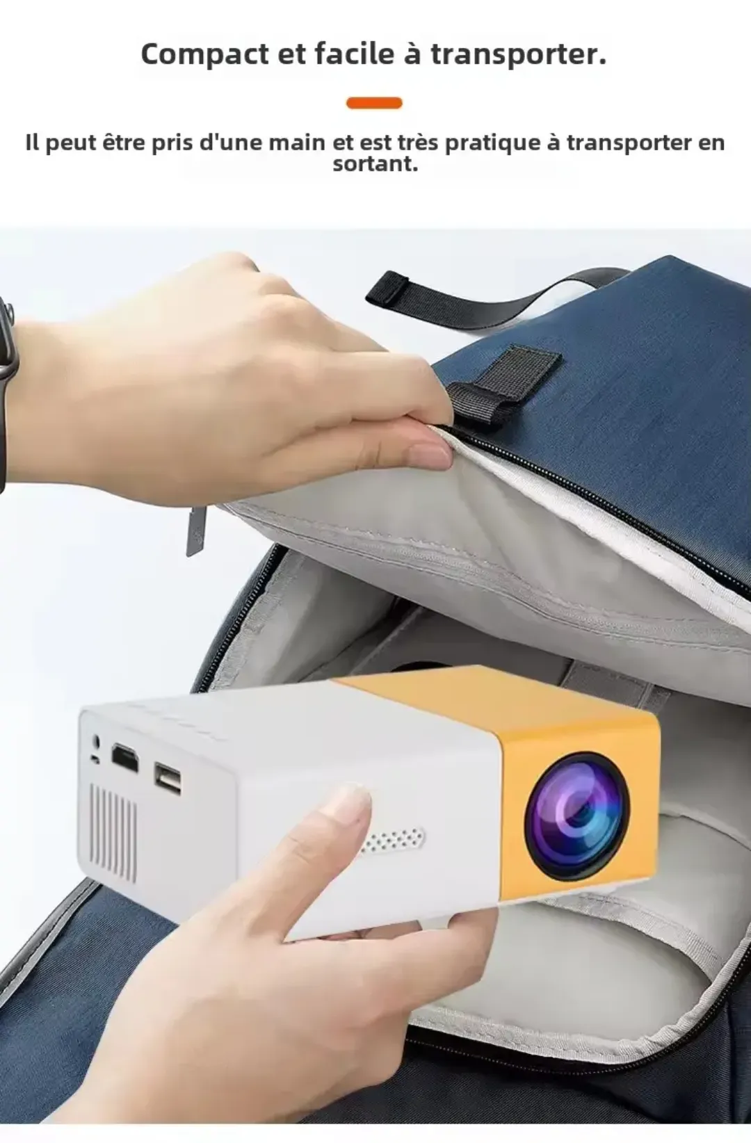 Mini Projecteur HD 1080P YG300 | Portable, Connectable au Téléphone, Maison & Bureau