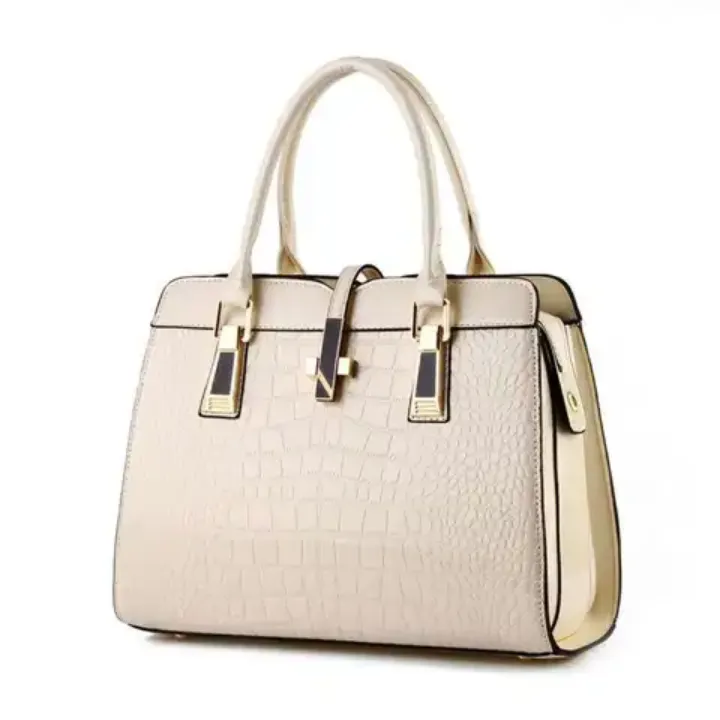 Sac à Main Effet Croco Verni - Élégance et Simplicité
