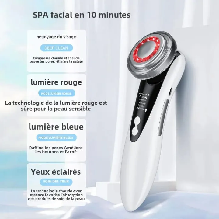 Appareil de Nettoyage Visage Ultrasons - 500mAh - Rechargeable