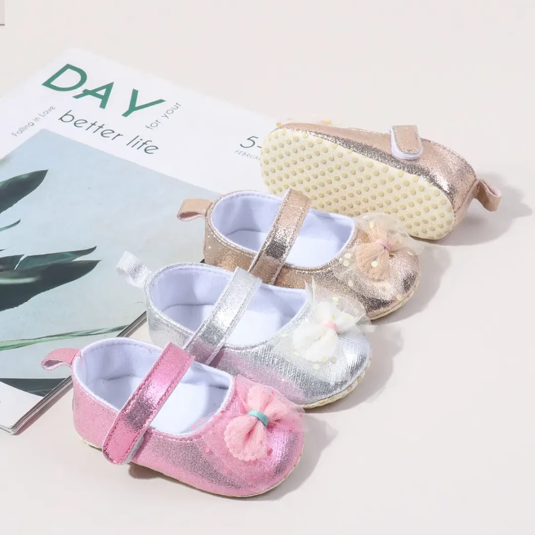 Sandales Bébé Fille – Semelle Souple, Design Bling – 0 à 15 Mois