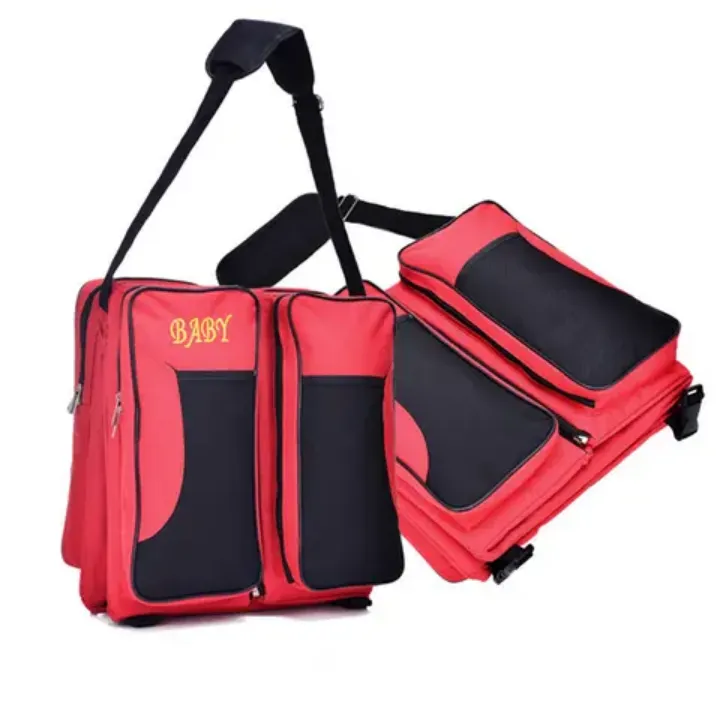 Lit Nomade Multifonction 3 en 1 – Sac de Transport, Espace à Langer et Berceau Portable pour Bébé