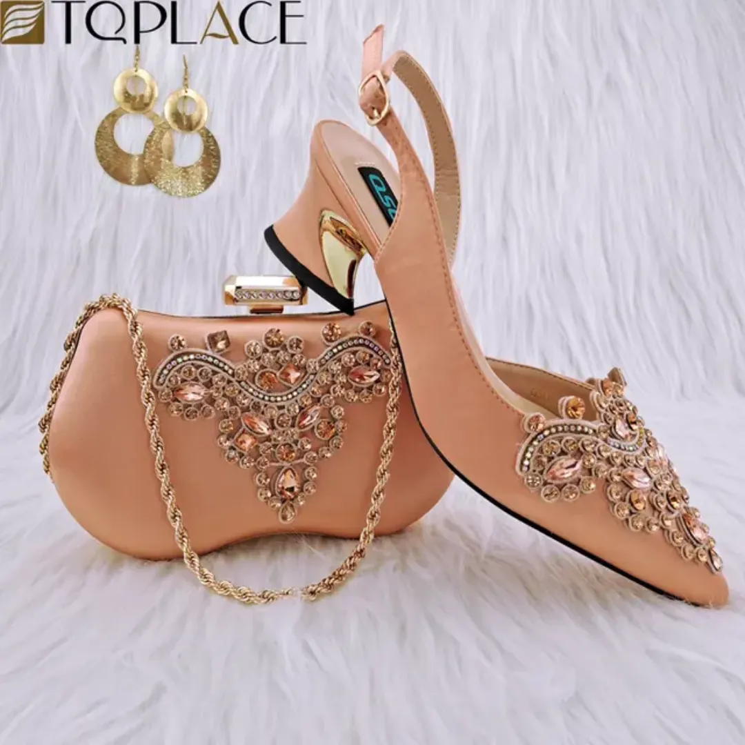 Ensemble Chaussures et Sac à Main Femme – Design Africain et Italien – Spécial Cérémonies et Mariages
