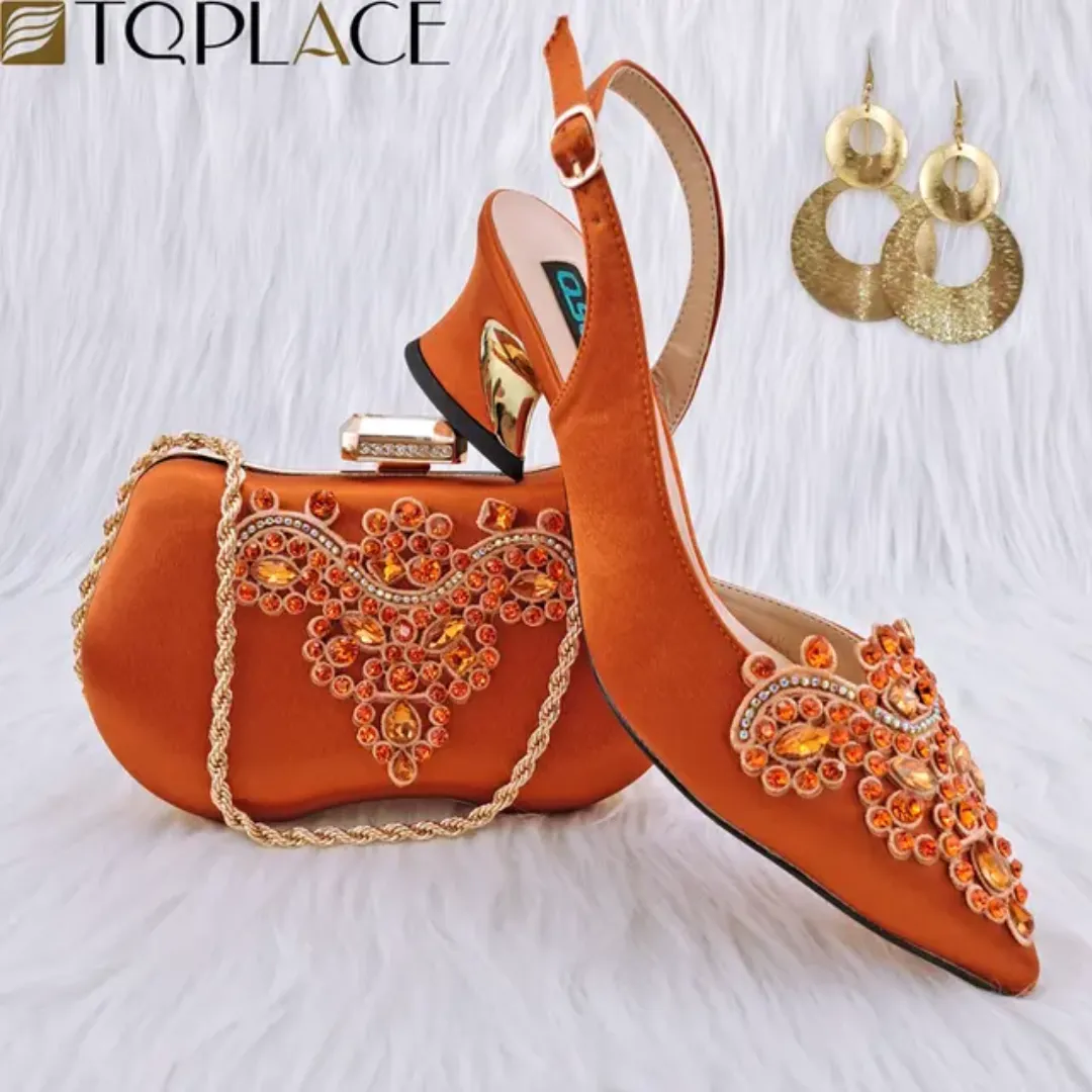 Ensemble Chaussures et Sac à Main Femme – Design Africain et Italien – Spécial Cérémonies et Mariages