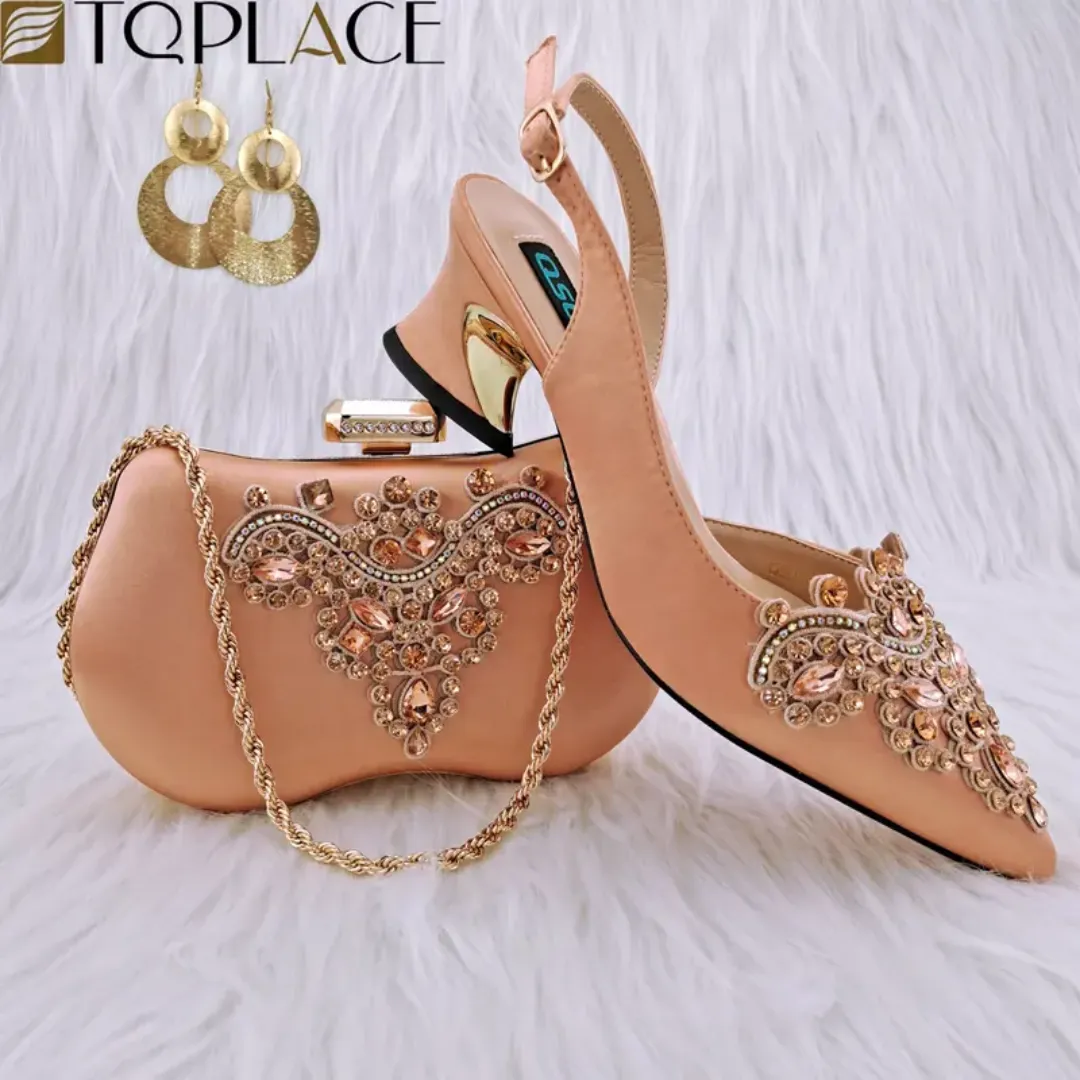 Ensemble Chaussures et Sac à Main Femme – Design Africain et Italien – Spécial Cérémonies et Mariages
