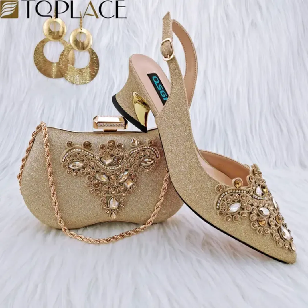 Ensemble Chaussures et Sac à Main Femme – Design Africain et Italien – Spécial Cérémonies et Mariages