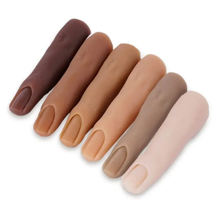 Doigts de Pratique en Silicone pour Onglerie