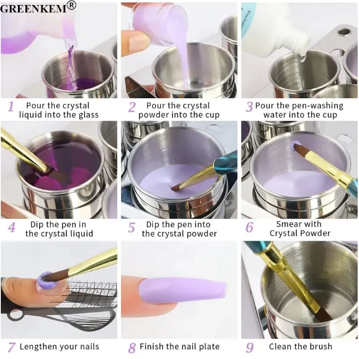Coupelles de Désinfection en Inox - Nail Art