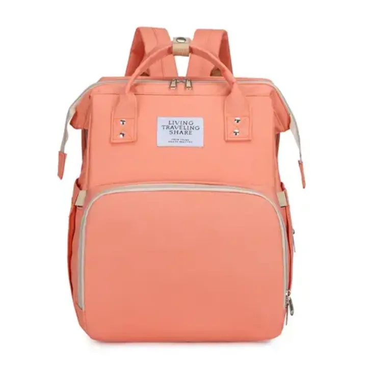 Sac à Langer Multifonction 3-en-1 pour Bébé – Sac à Dos Étanche avec Lit Pliable, Port USB & Rangement Thermique