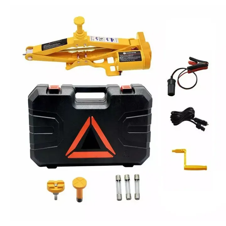 Cric Électrique pour Voiture 3 Tonnes – Kit Complet avec Compresseur, Télécommande et Boîte de Rangement