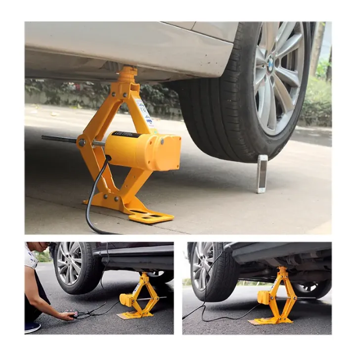 Cric Électrique pour Voiture 3 Tonnes – Kit Complet avec Compresseur, Télécommande et Boîte de Rangement