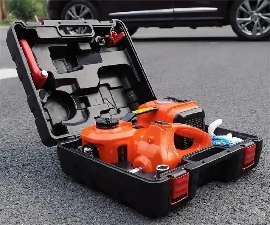 Cric Électrique Hydraulique 5 Tonnes 12V avec Boîte – Kit de Réparation Auto Complet