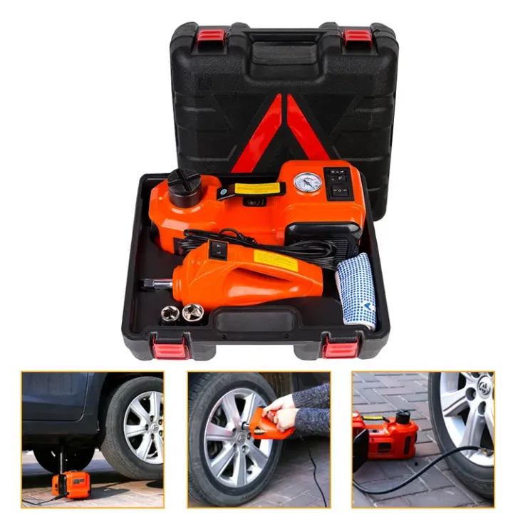 Cric Électrique Hydraulique 5 Tonnes 12V avec Boîte – Kit de Réparation Auto Complet