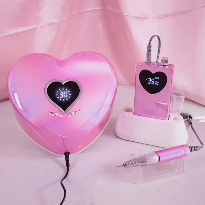 Lampe UV pour ongles – Design cœur rose 96W
