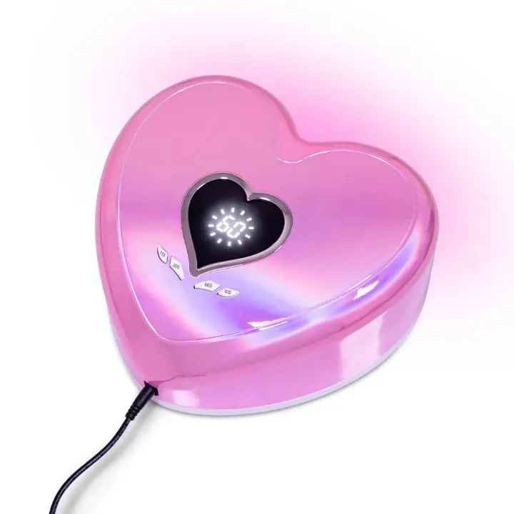 Lampe UV pour ongles – Design cœur rose 96W
