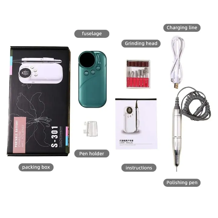 Ponceuse Électrique Rechargeable 36W – Kit Complet Manucure