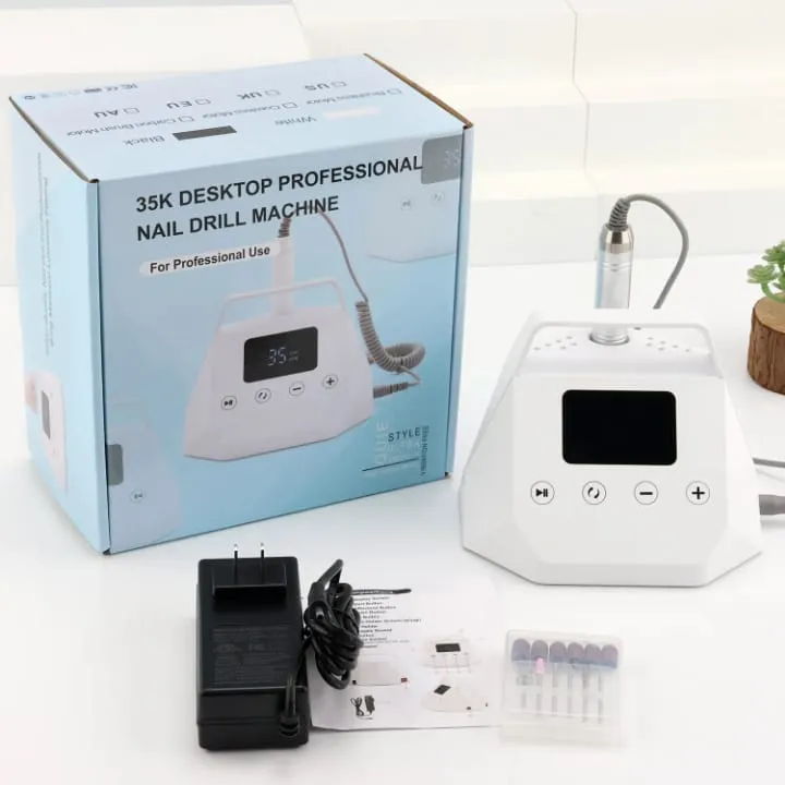 Ponceuse Ongles Digitale 45W – Moteur Silencieux & Écran LED