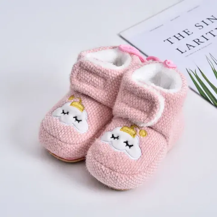 Chaussons Bébé Hiver – Mignons Préwalkers en Laine Épaisse