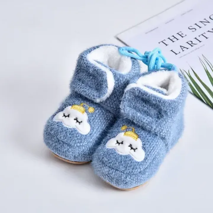 Chaussons Bébé Hiver – Mignons Préwalkers en Laine Épaisse