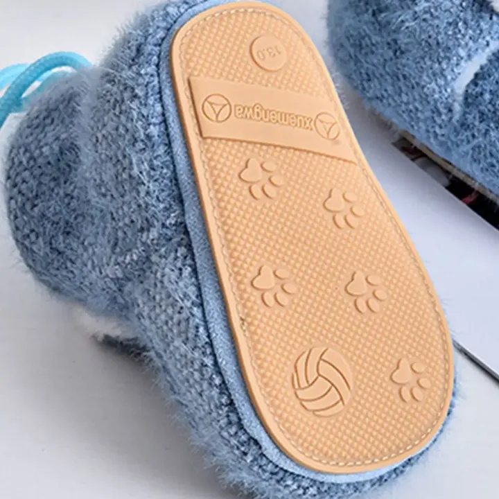 Chaussons Bébé Hiver – Mignons Préwalkers en Laine Épaisse