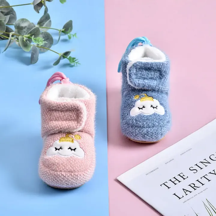 Chaussons Bébé Hiver – Mignons Préwalkers en Laine Épaisse