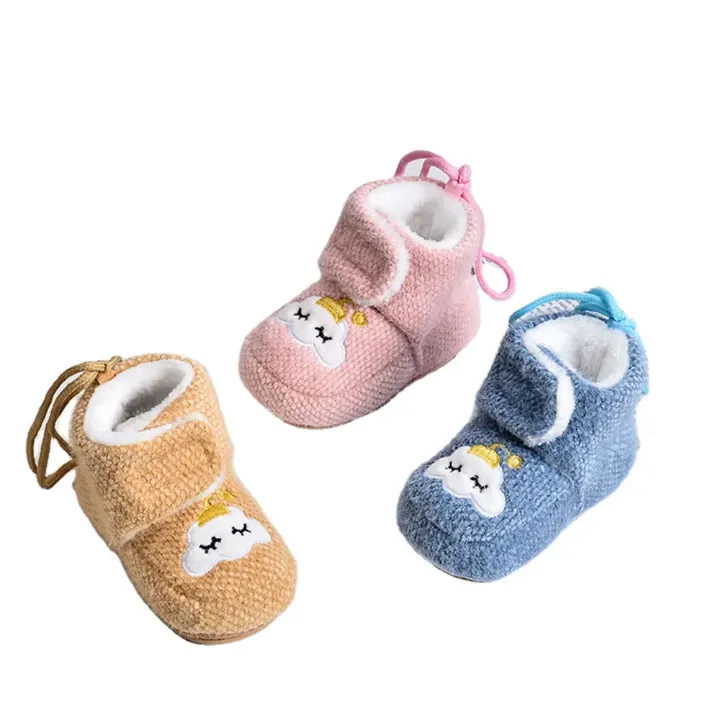 Chaussons Bébé Hiver – Mignons Préwalkers en Laine Épaisse