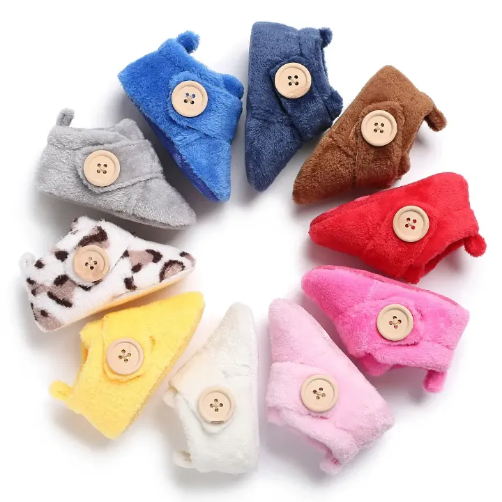 Bottes Bébé Hiver – Peau de Mouton Douce & Semelle Peluche Éléphant Ultra-confortable – Nouveau-né à 24 mois – Anti-froid & Faciles à Enfiler