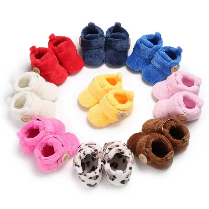 Bottes Bébé Hiver – Peau de Mouton Douce & Semelle Peluche Éléphant Ultra-confortable – Nouveau-né à 24 mois – Anti-froid & Faciles à Enfiler