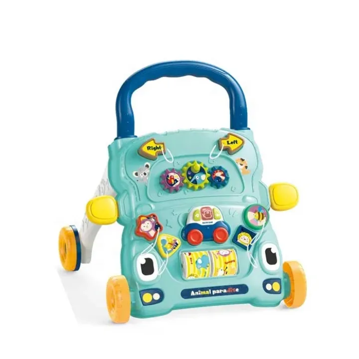 Marcheur Bébé Éducatif 3-en-1 – Chariot Antichute avec Jeux d’Éveil Intégrés