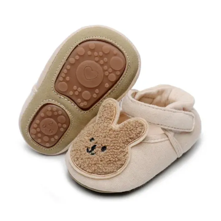 Chaussons Doux en Molleton pour Bébé – Antidérapants, Confort Coton Nouveau-Né