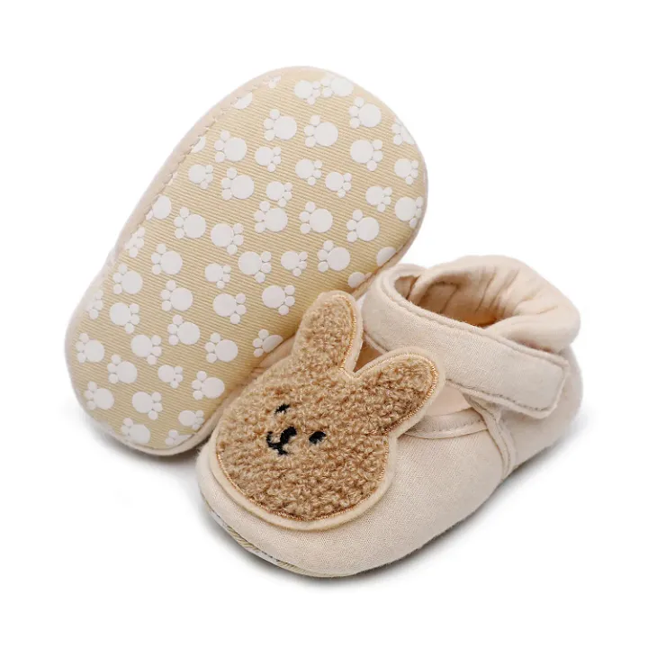 Chaussons Doux en Molleton pour Bébé – Antidérapants, Confort Coton Nouveau-Né